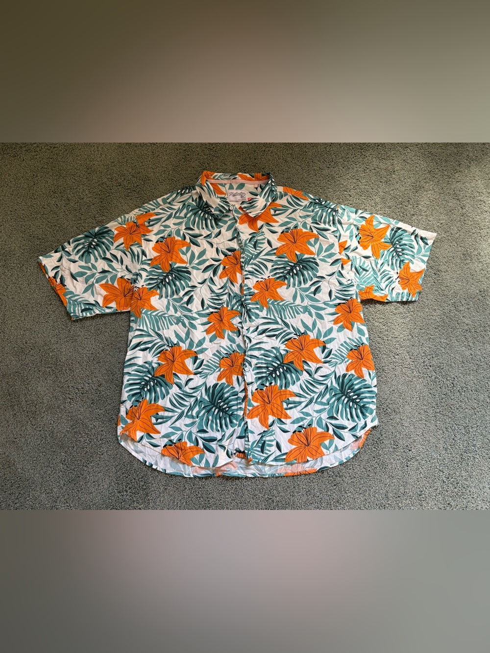 Huntington BC Hawaiian Shirt Short Sleeve Tropical Mens Size 4X Beach Resort